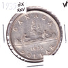 1935 2x XXV Canada Dollar Very Fine (VF20)