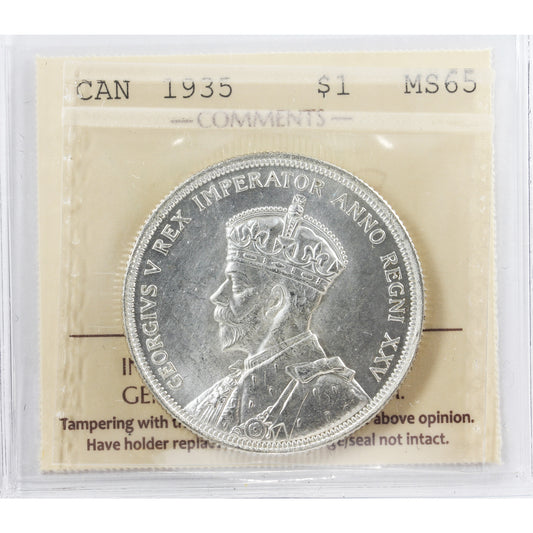 1935 Canada Dollar ICCS Certified MS65 (XXG 009)