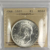 1937 Canada Dollar ICCS Certified MS64 (XVR 020)