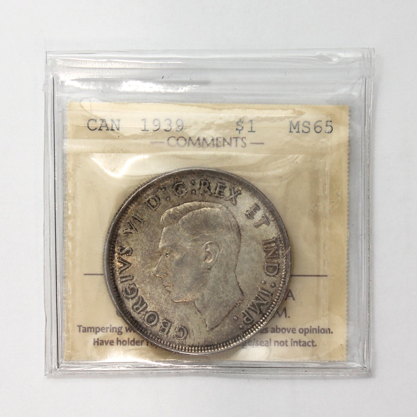 1939 Canada Dollar ICCS Certified MS65 (XVR 044)