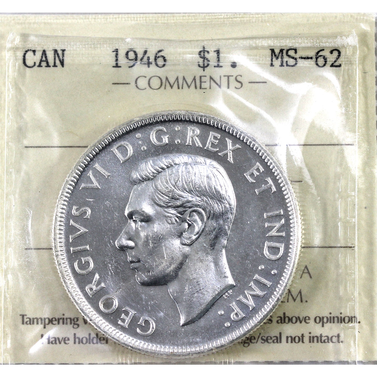 1946 Canada Dollar ICCS Certified MS62 (XSI 195)