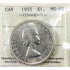 1955 Canada Dollar ICCS Certified MS64