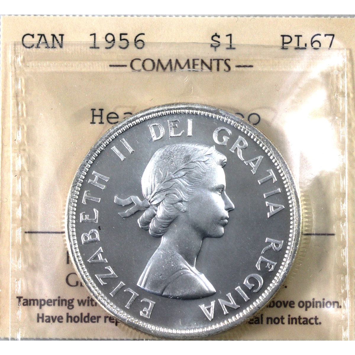 1956 Canada Dollar ICCS Certified PL67 Heavy Cameo (XSW 765)