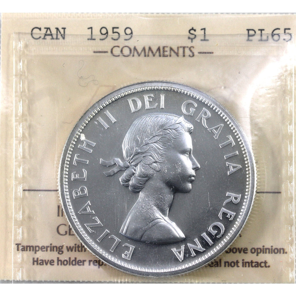 1959 Canada Dollar ICCS Certified PL65 Cameo