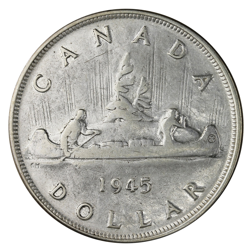 1945 Canada Dollar Fine (F12) $