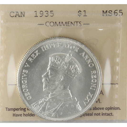 1935 Canada Dollar ICCS Certified MS65 (XCZ 592)