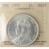 1935 Canada Dollar ICCS Certified MS65 (XVV 140)