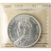 1935 Canada Dollar ICCS Certified MS64 (XSW 719)