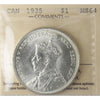 1935 Canada Dollar ICCS Certified MS64 (XCZ 609)