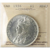 1936 Canada Dollar ICCS Certified MS63 (CAC34)