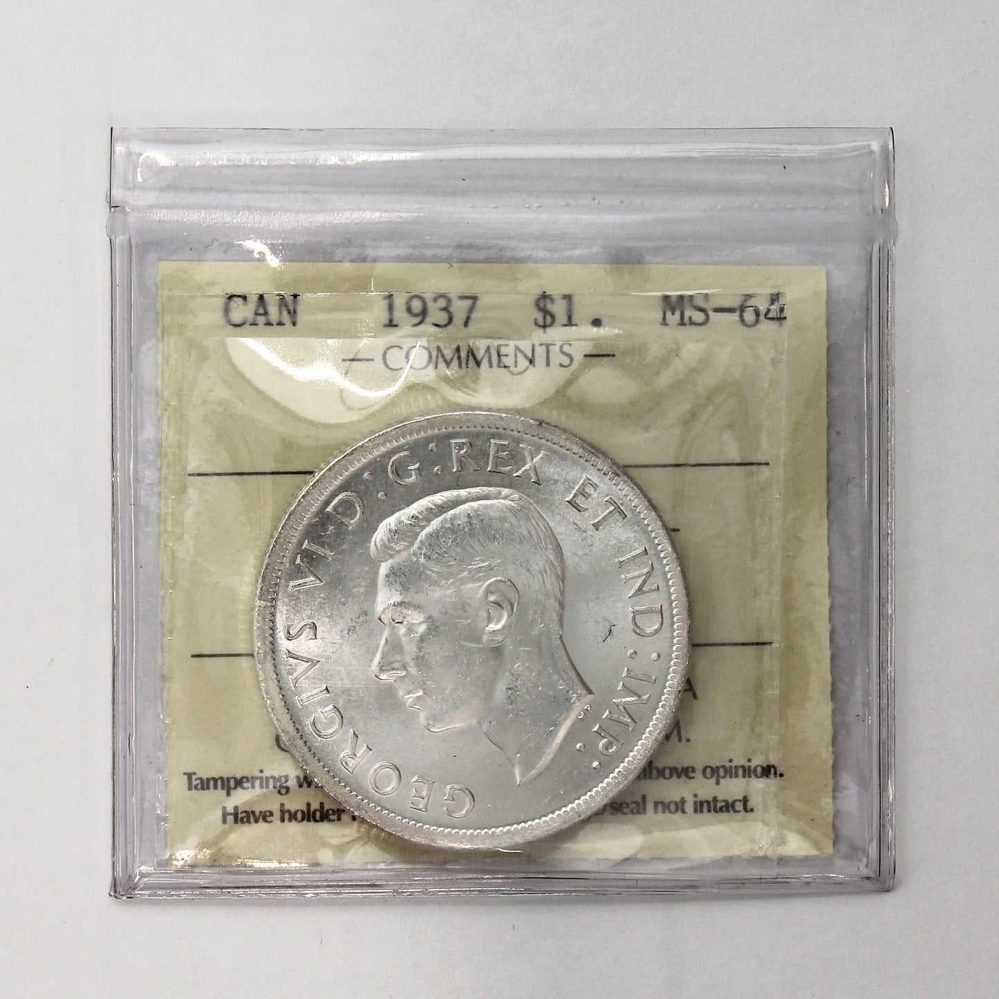 1937 Canada Dollar ICCS Certified MS64 (XCE 461)