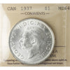 1937 Canada Dollar ICCS Certified MS64 (XSW 737)