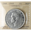 1946 Canada Dollar ICCS Certified MS60 (XDZ 863)