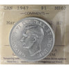 1947 Maple Leaf, Double HP Canada Dollar ICCS Certified MS62 (XHI 075)