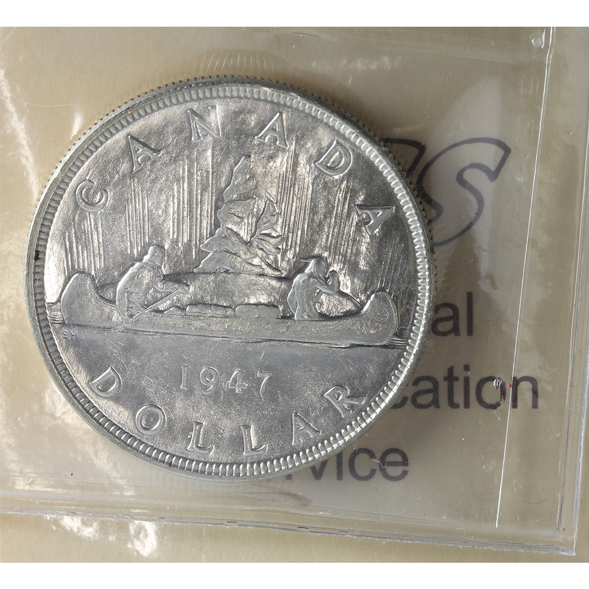 1947 Pointed 7 Canada Dollar ICCS Certified MS62