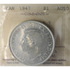 1947 Pointed 7 Canada Dollar ICCS Certified AU50
