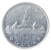 1947 Pointed 7 Canada Dollar ICCS Certified AU50