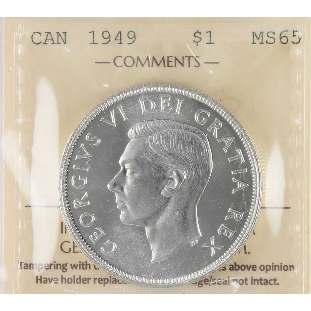 1949 Canada Dollar ICCS Certified MS65 (XHI 083)