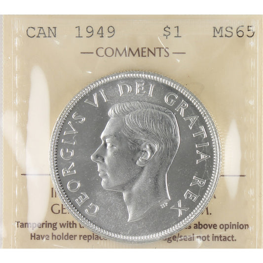 1949 Canada Dollar ICCS Certified MS65 (XHI 083)