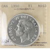 1950 Arnprior Canada Dollar ICCS Certified MS63
