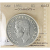 1951 SWL Canada Dollar ICCS Certified MS63