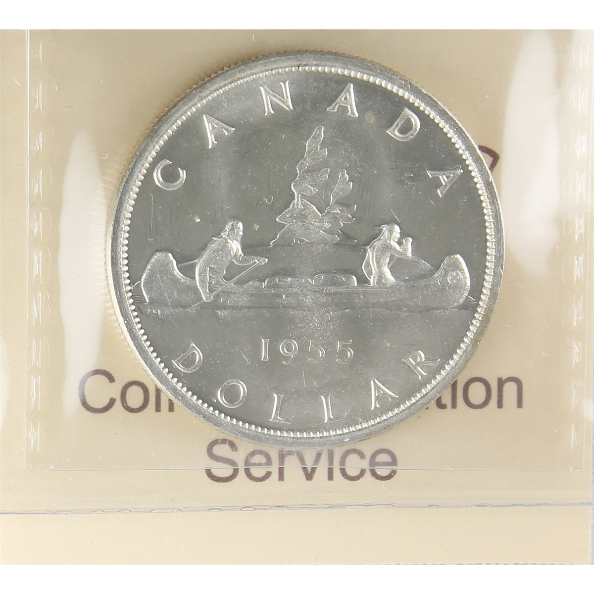 1955 Arnprior With Die Break Canada Dollar ICCS Certified MS-64