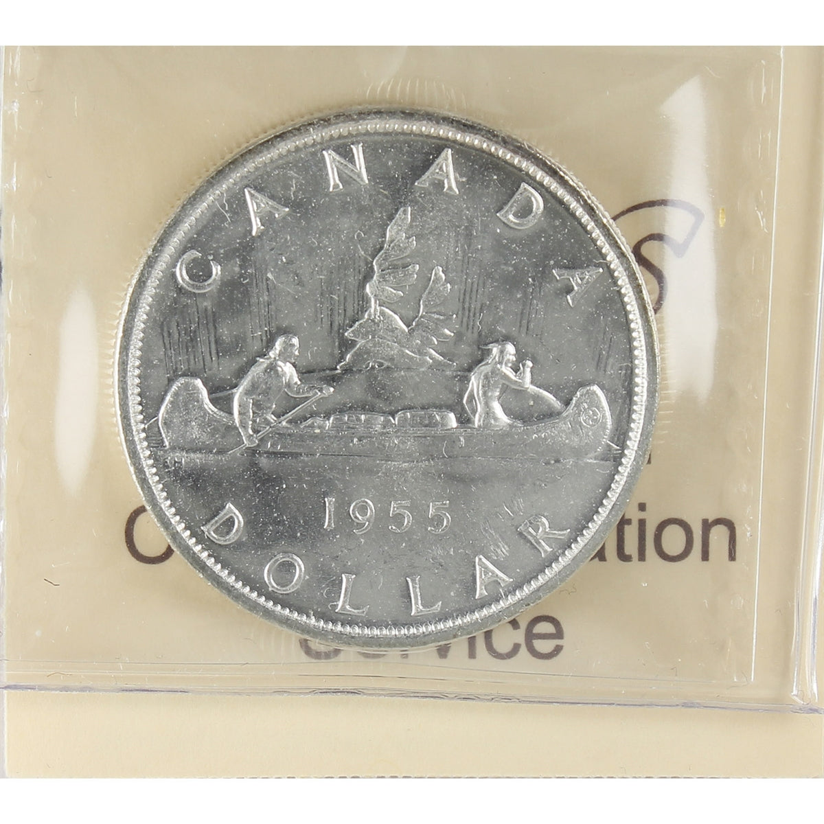 1955 Arnprior Without Die Break Canada Dollar ICCS Certified MS63
