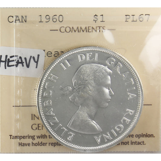 1960 Canada Dollar ICCS Certified PL67 Heavy Cameo