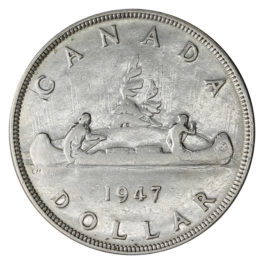 1947 Pointed 7 Canada Dollar F-VF (F15) $