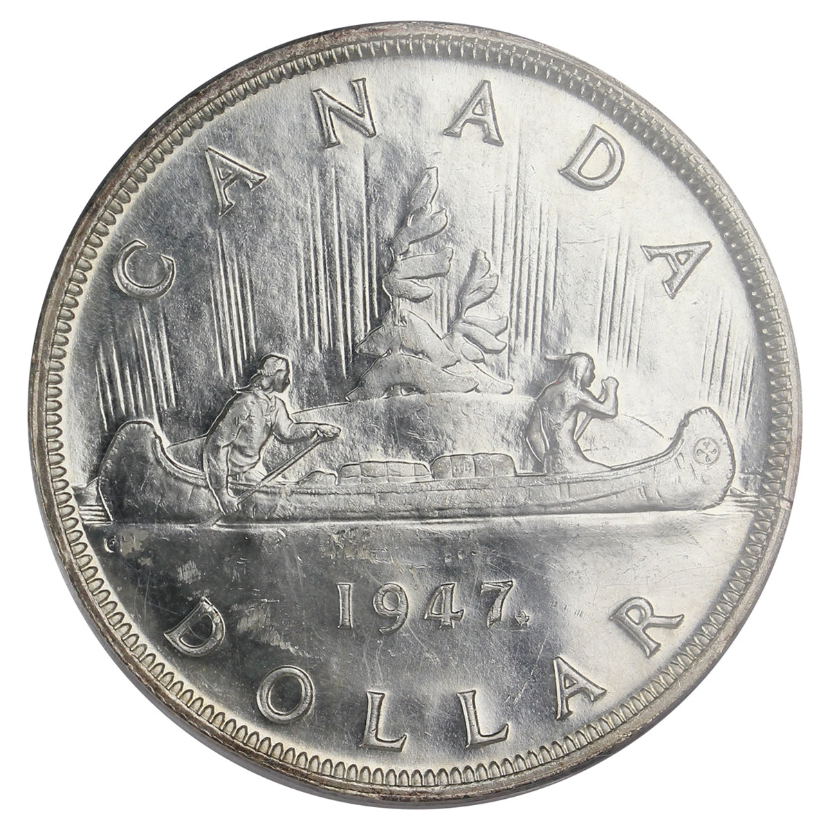1947 Maple Leaf Canada Dollar PCGS Certified MS63