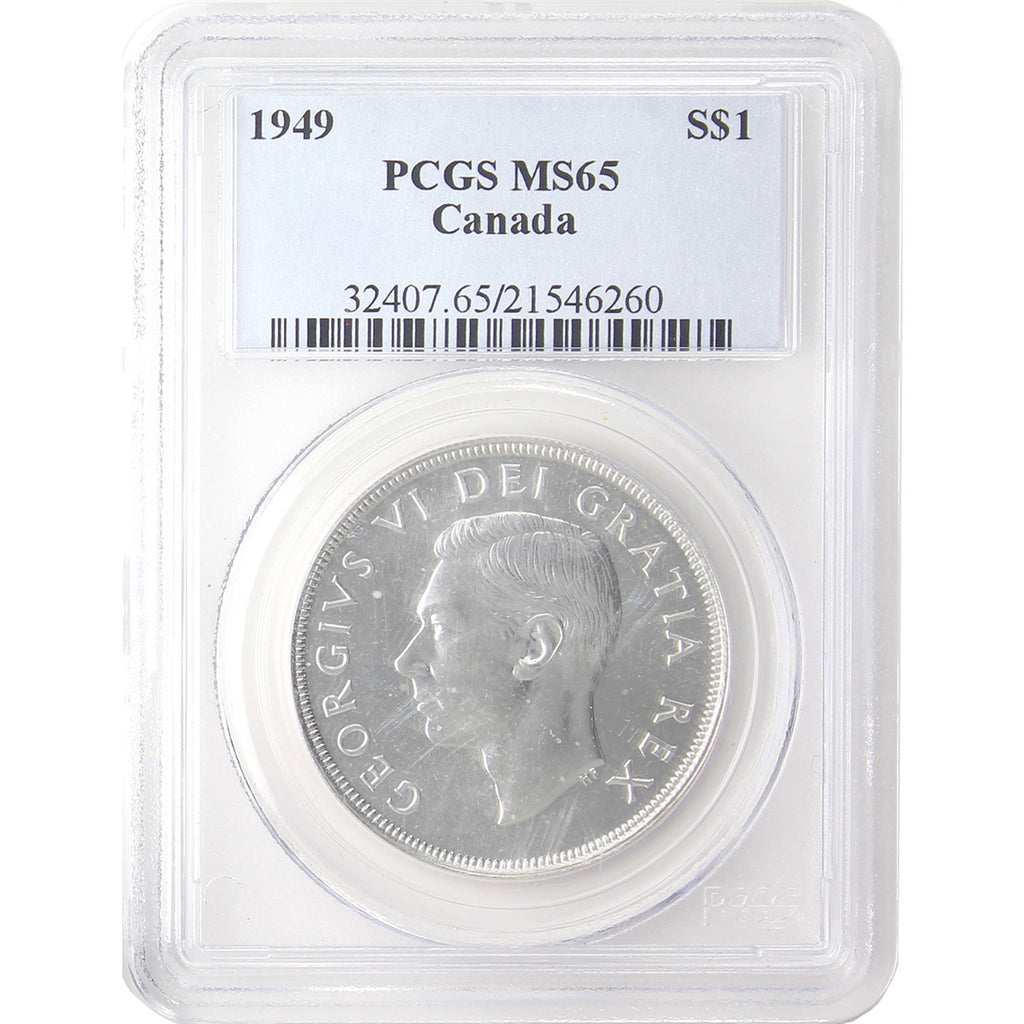 1949 Canada Dollar PCGS Certified MS65