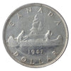 1947 Pointed 7, Dot Canada Dollar ICCS Certified AU50