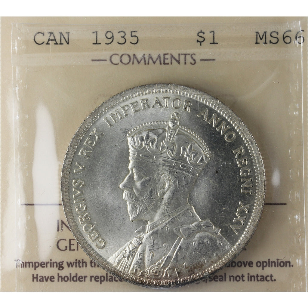 1935 Canada Dollar ICCS Certified MS66 (XMY 597)