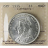 1935 Canada Dollar ICCS Certified MS65 (XSW 714)