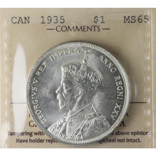 1935 Canada Dollar ICCS Certified MS65 (XSW 714)