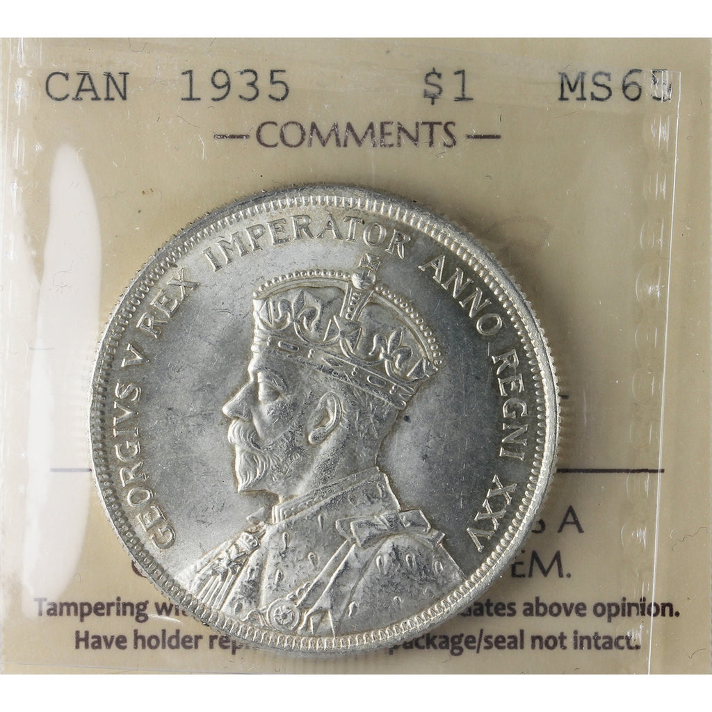 1935 Canada Dollar ICCS Certified MS65 (XZL 005)
