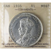 1935 Canada Dollar ICCS Certified MS65 (XSI 141)