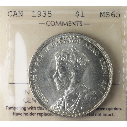 1935 Canada Dollar ICCS Certified MS65 (XKX 145)