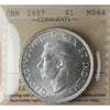 1937 Canada Dollar ICCS Certified MS64 (XVR 017)