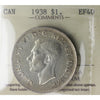 1938 Canada Dollar ICCS Certified EF40