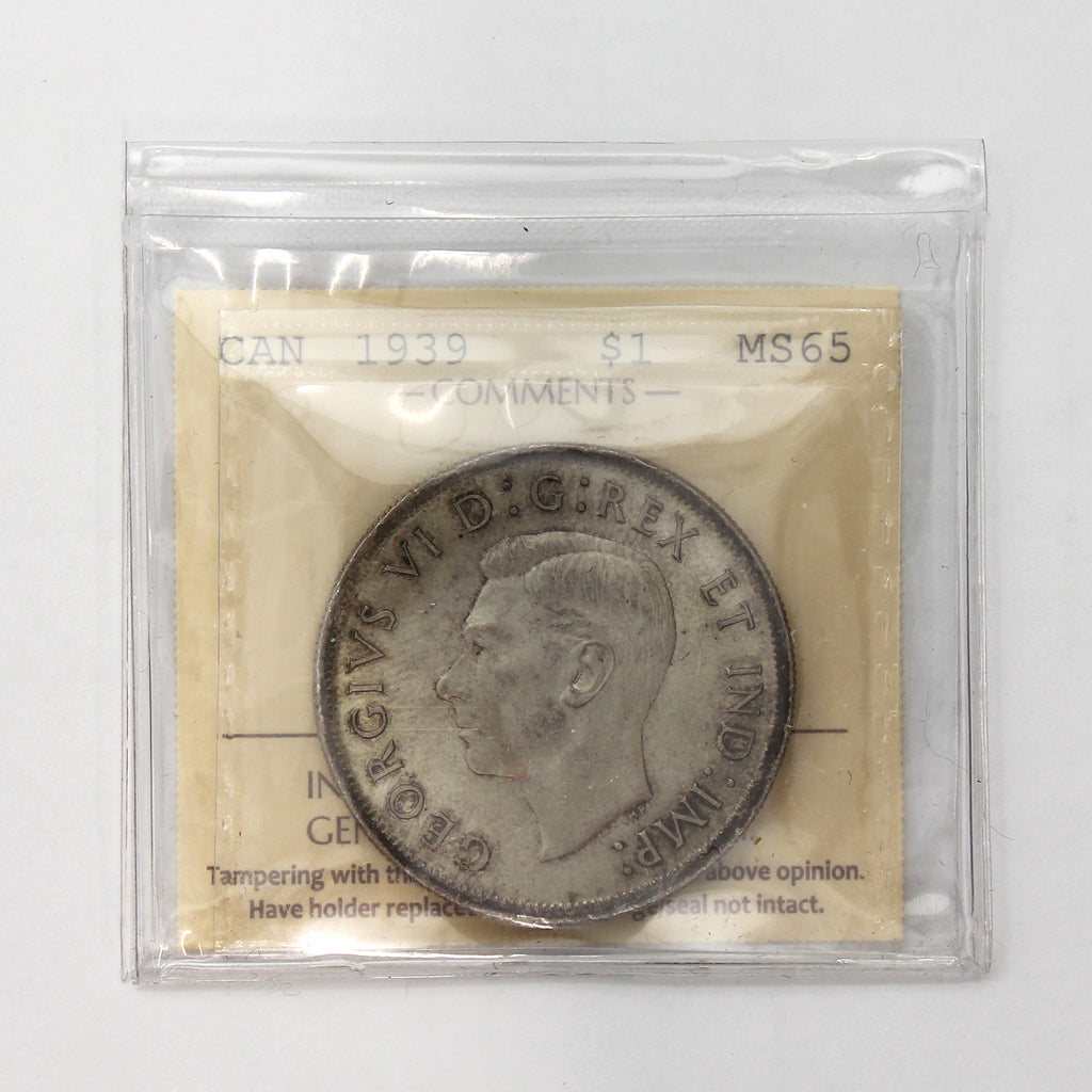 1939 Canada Dollar ICCS Certified MS65 (XCZ 633)