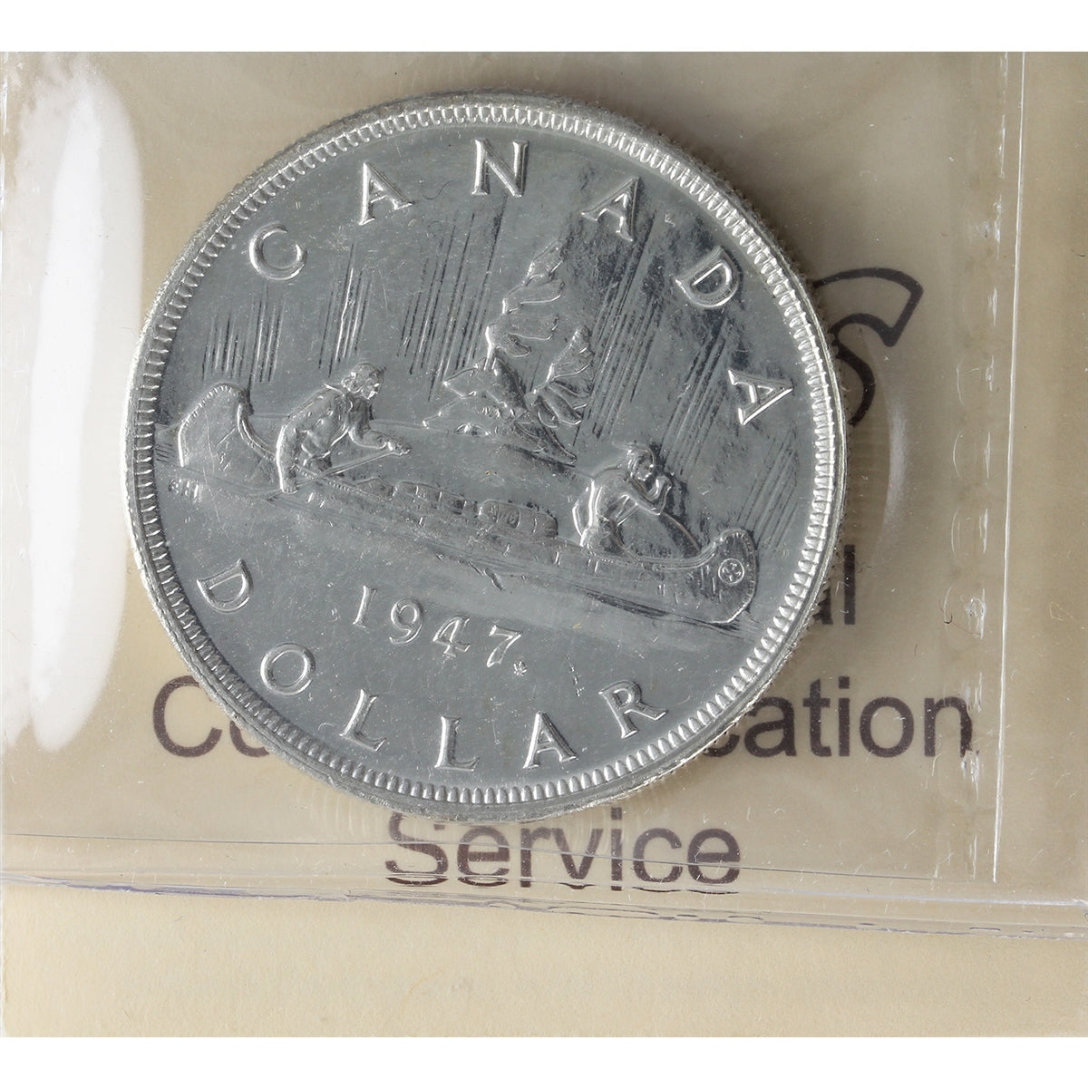 1947 Maple Leaf Canada Dollar ICCS Certified MS62 (XHI 071)