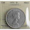 1954 SWL Canada Dollar ICCS Certified MS62