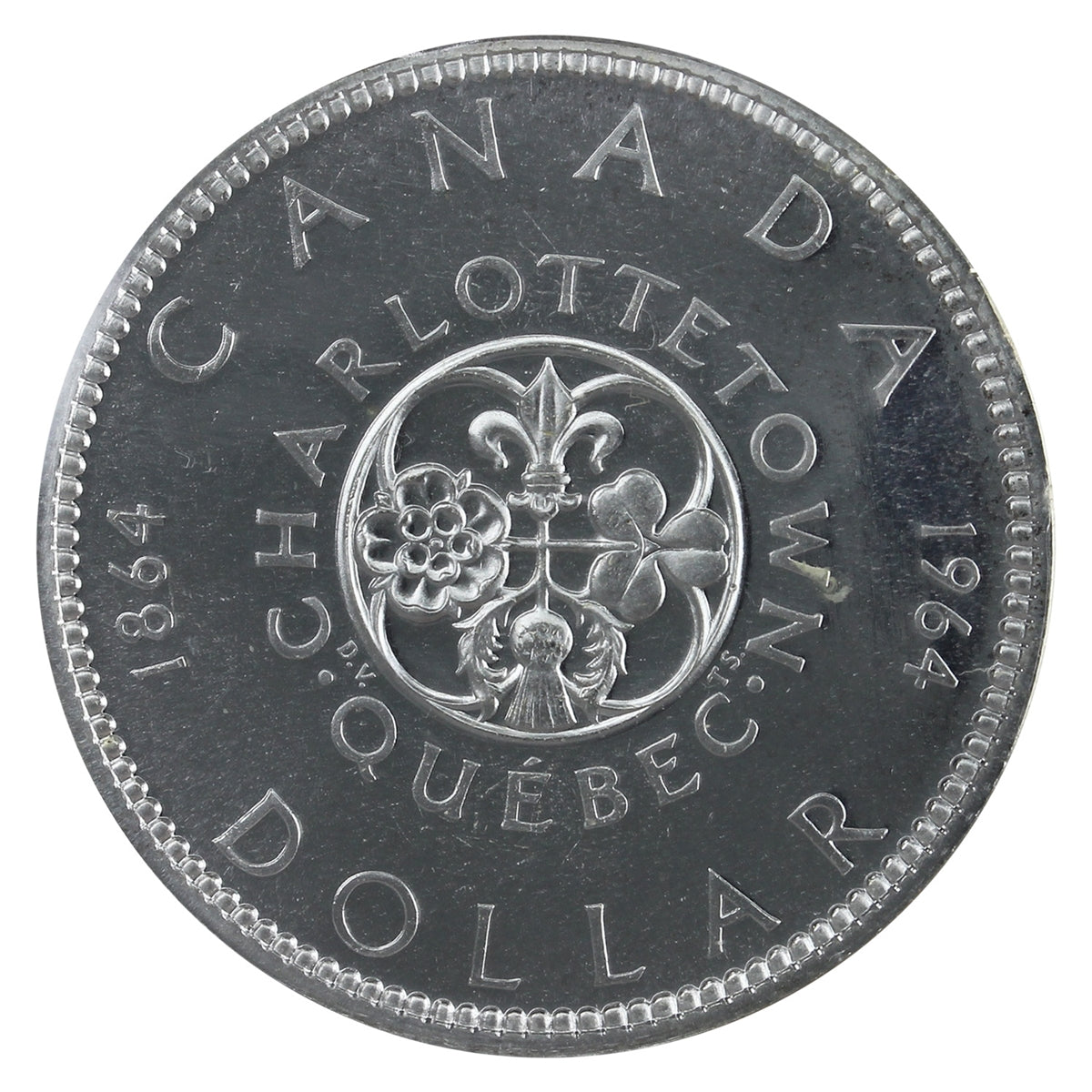 1964 Missing Dot Canada Dollar ICCS Certified PL66