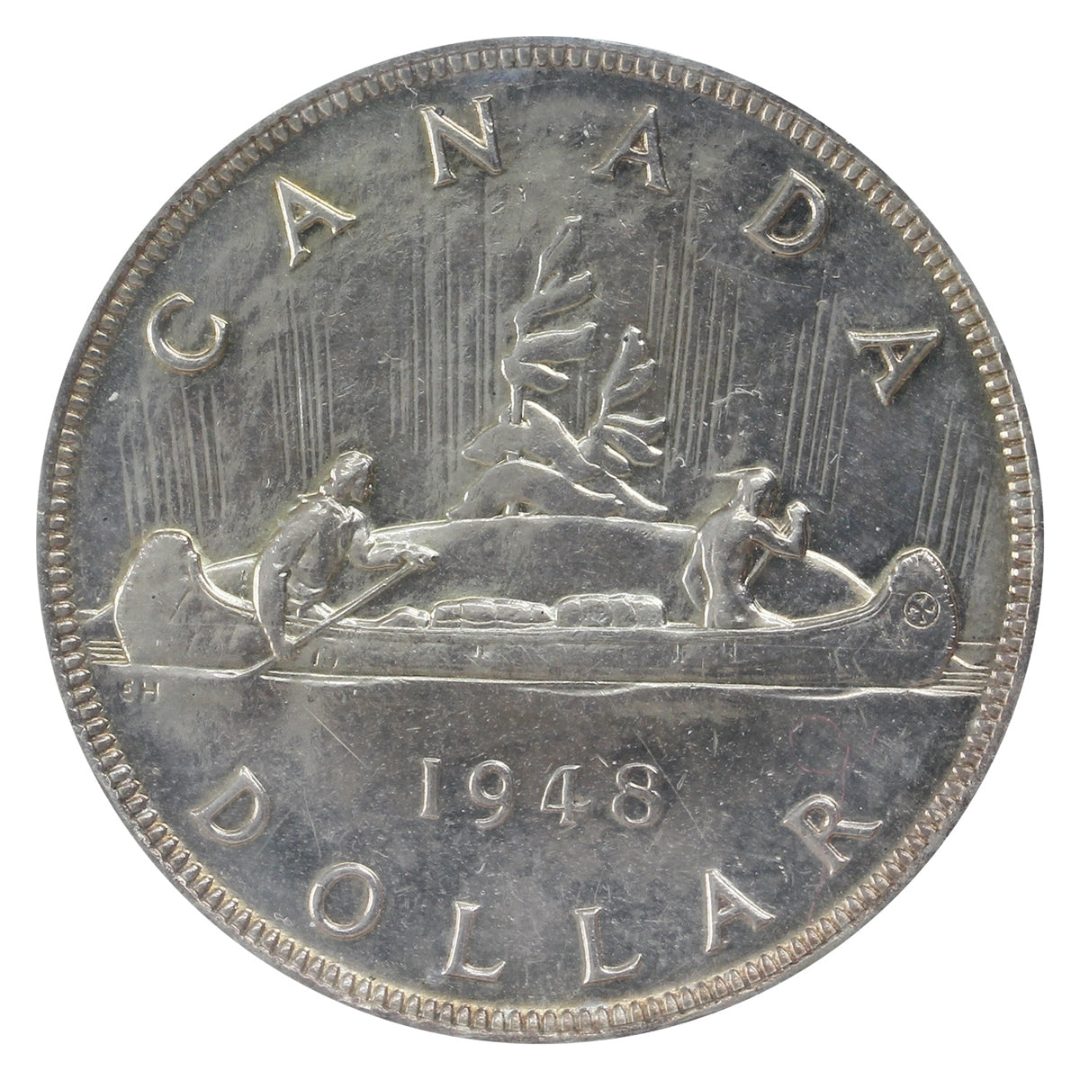 1948 Canada Dollar ICCS Certified AU50