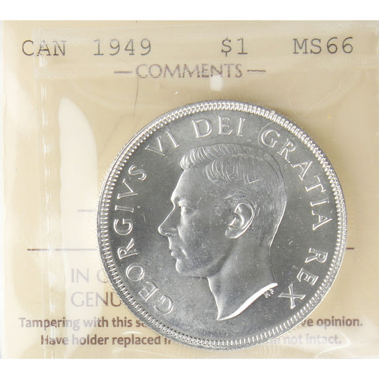1949 Canada Dollar ICCS Certified MS66 (XMY 742)