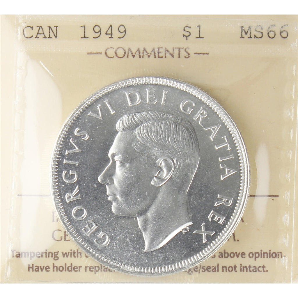 1949 Canada Dollar ICCS Certified MS66 (XSW 760)