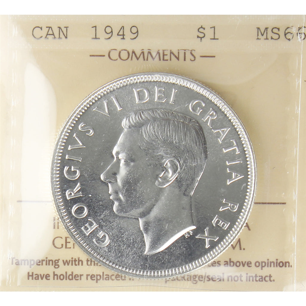 1949 Canada Dollar ICCS Certified MS66 (XHI 089)