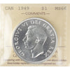 1949 Canada Dollar ICCS Certified MS66 (XAM 115)