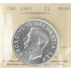 1949 Canada Dollar ICCS Certified MS-66 (XZD 074)